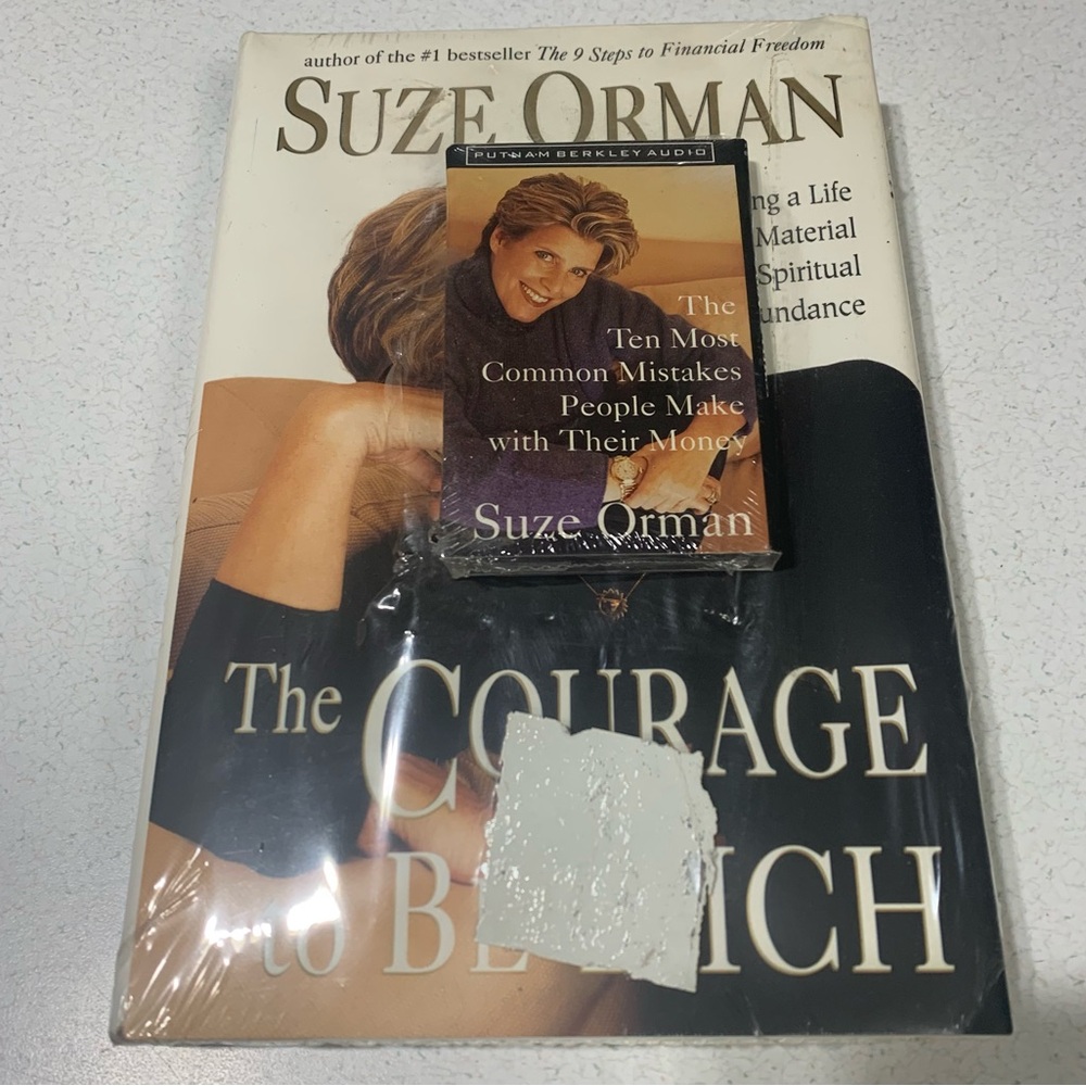 Suze Orman The Courage to Be Rich w/ Bonus Cassette Tape Combo New Hardback Book